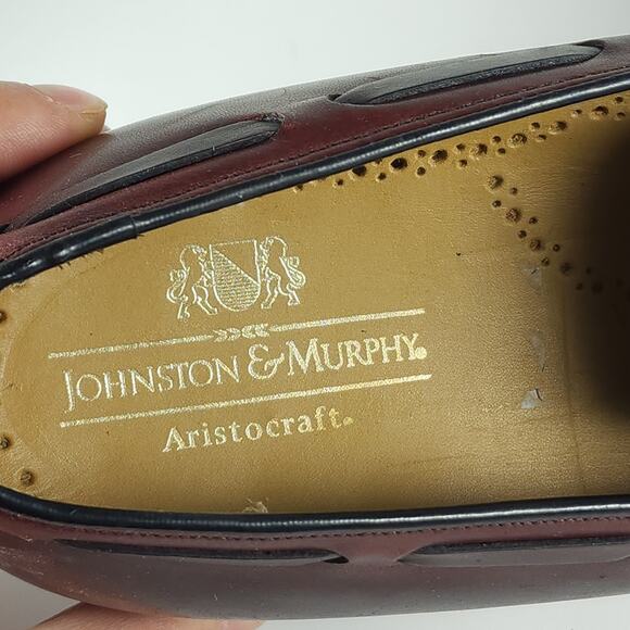Johnston Murphy Men\'s Aristocraft US9B/D Burgundy Leather Tassel Loafers main image 5